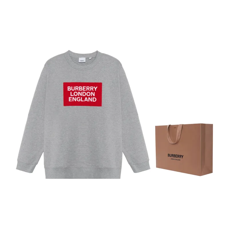 Burberry Logo Patch Cotton Sweatshirt-2