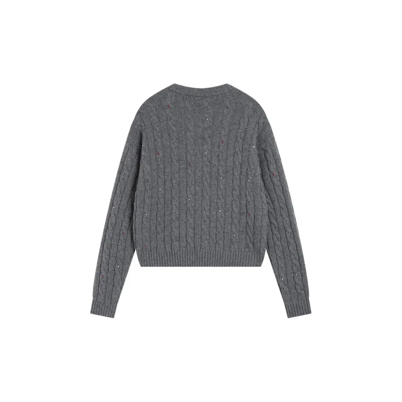 AMAZING SONG Sweater Women's Minimalist Gray-1