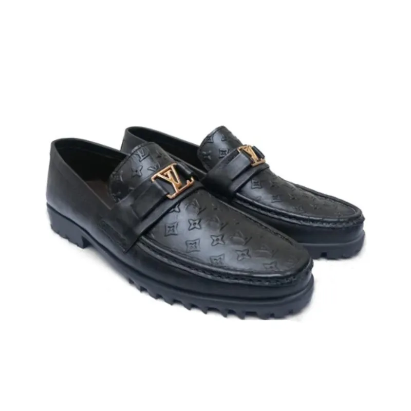 LOUIS VUITTON Montaigne Loafers 'Black Logo Monogram'-2
