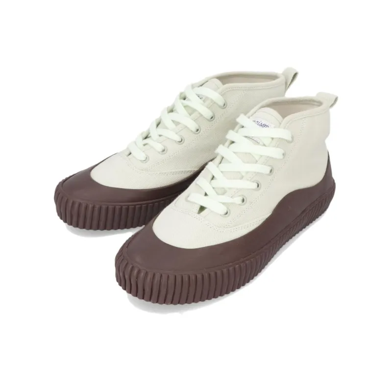 Maison Kitsune Bold Sole Mid Top Skateboard Shoes Men's White-2