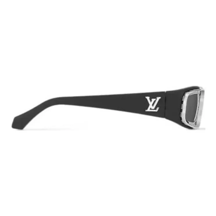 LOUIS VUITTON Nylon Rubber Rectangular Sunglasses Men's Multicolor-2