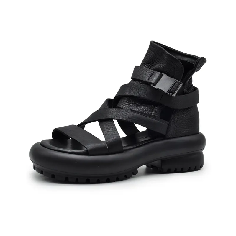 ARTMU Roman Sandals Women's Black-1
