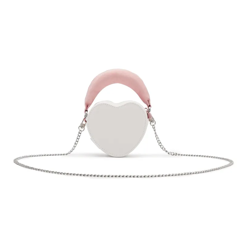 Champion Synthetic Leather Patchwork Fabric Shoulder Bag Women's Pink-2