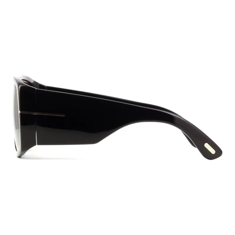 TOM FORD Acetate Irregular Shape Sunglasses Men's Black-2