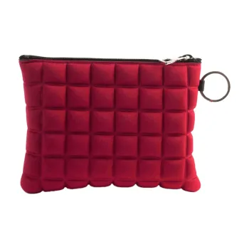 BPRIME 3D Cube Molded Fabric Wallet Women's Red