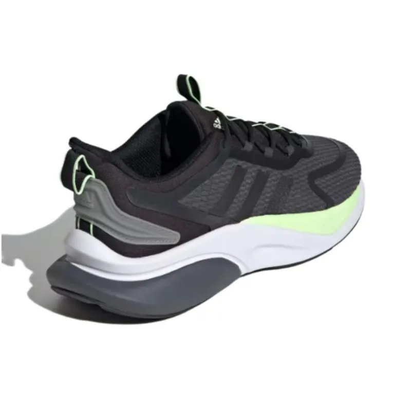Adidas Alphabounce+ Anti Slip Wear Resistant Low Top Running Shoes Unisex Black-3