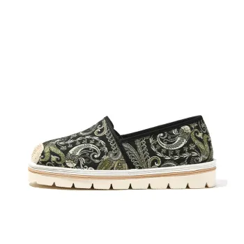 Old Meihua Women's Casual Shoes Women's Green Floral
