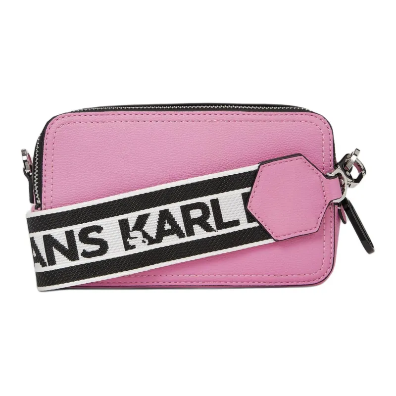 KARL LAGERFELD Polyurethane Shoulder Bag, Crossbody Bag Small Size Women's Pink-1