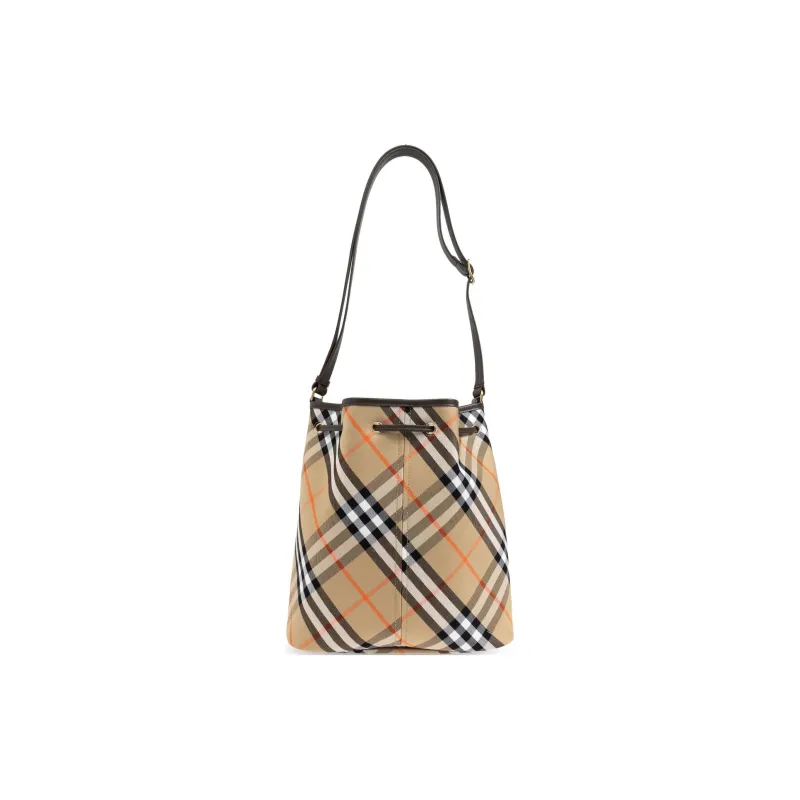 Burberry Cotton Bucket Bags Crossbody Bag Shoulder Bag Women's Beige-2