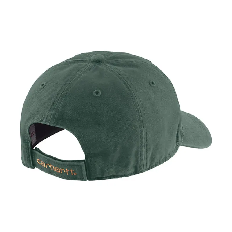Carhartt Cotton Cow Leather Baseball Caps Unisex Green-1
