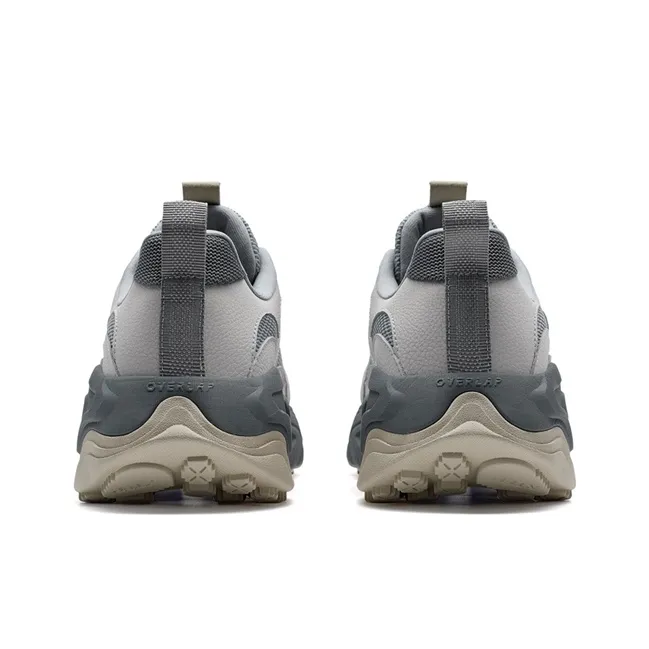 XTEP Surfing Lightweight Height Increasing Coverage Low Top Casual Shoes Men's Dove Gray/Plain Elegant Gray-3