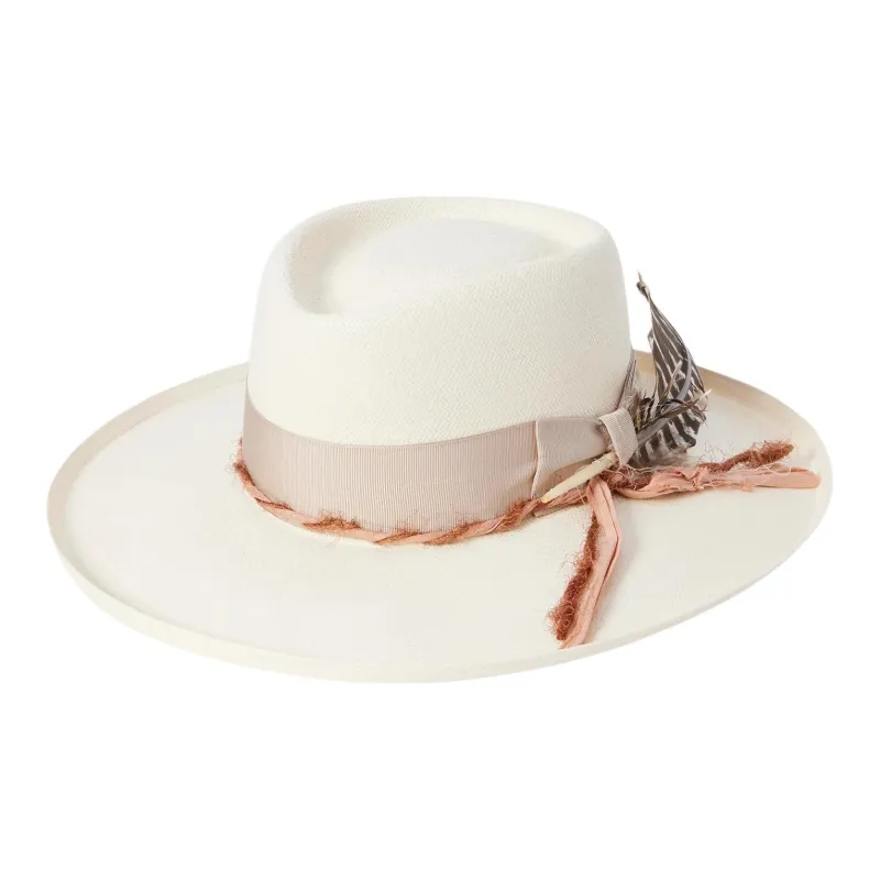 STETSON Straw Sun Protection Hats Women's White-0