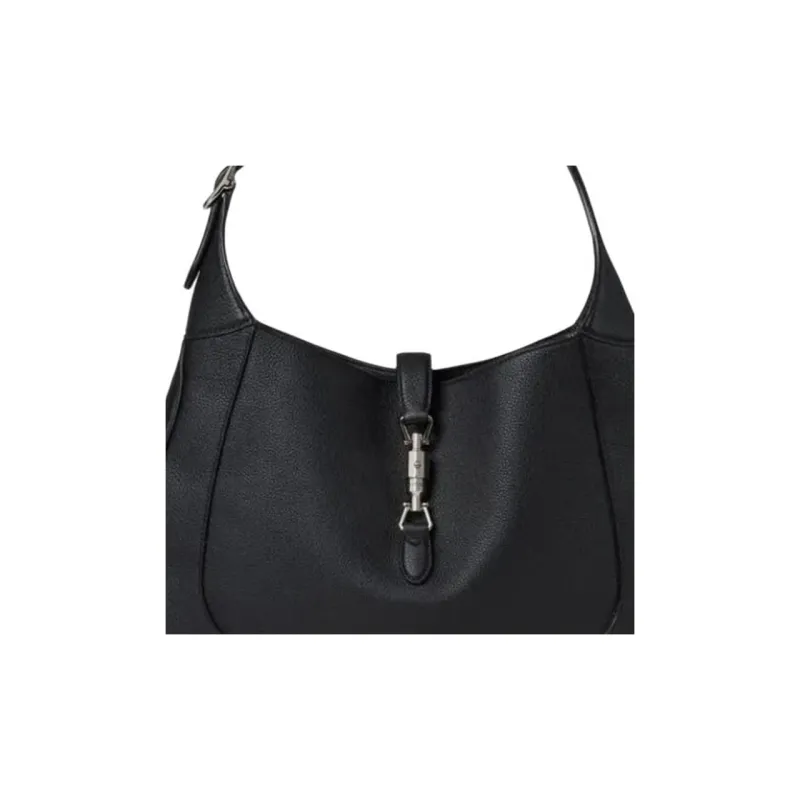 GUCCI Grained Soft Leather Handbag Shoulder Bag Men's Black-8