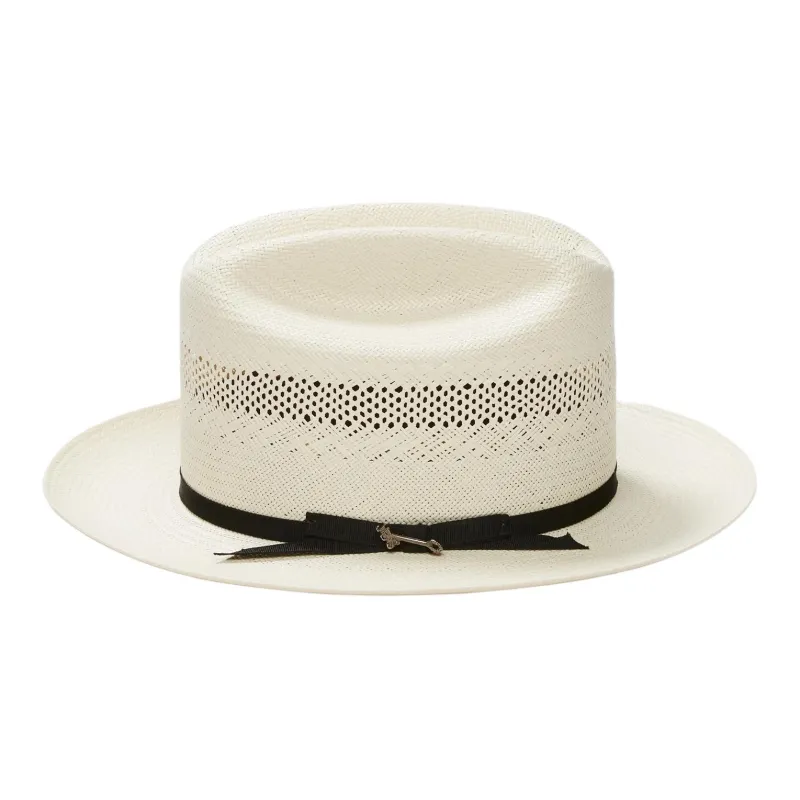 STETSON Satin Straw Straw Sun Protection Hats Unisex Ecru-0