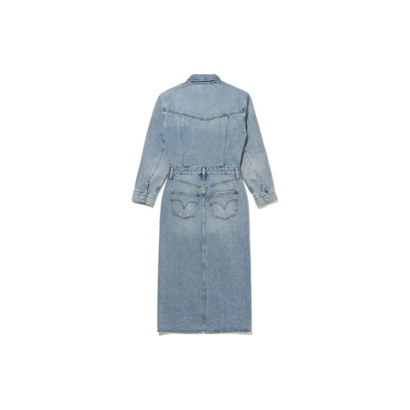 Levis Long Sleeved Dresses Women's Indigo-1