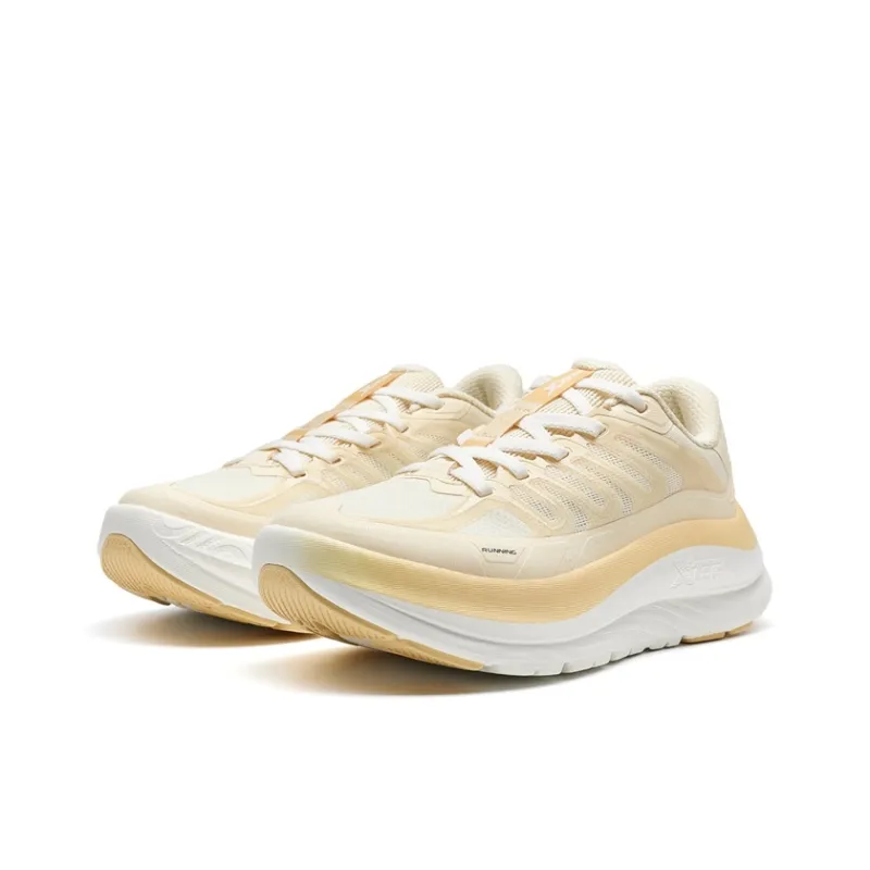 XTEP Abrasion Resistant Coverage Lightweight Low Top Running Shoes Women's Almond Yellow-4