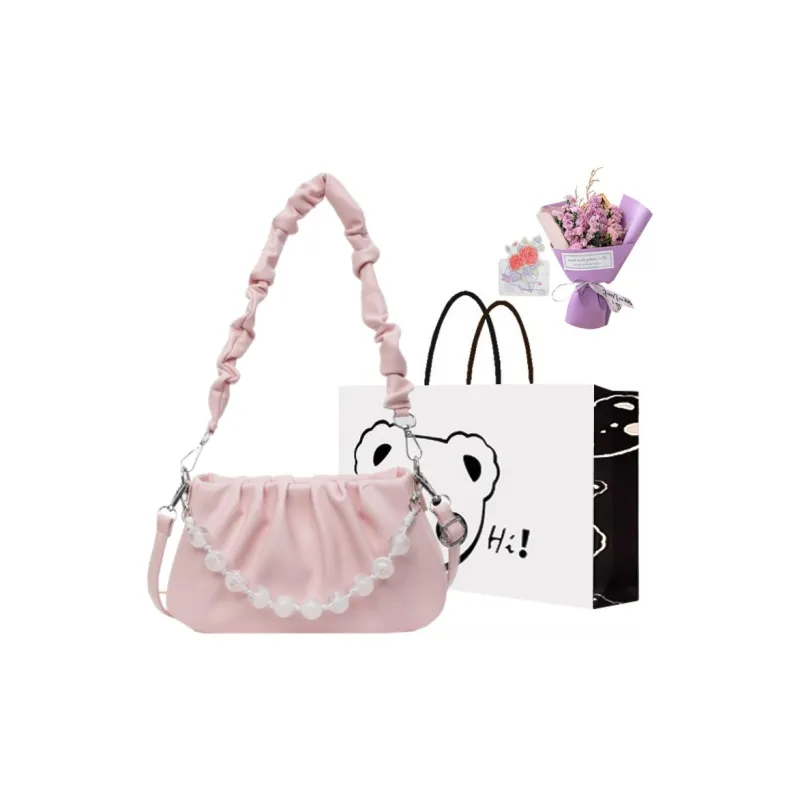 NX DOUGHNUT PU Crossbody Bag, Shoulder Bag Women's Ecru/Pink/Silver/Black-40