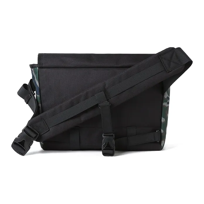 COMBACK Polyamide Messenger Bag, Crossbody Bag, Cycling Bag Medium Size Unisex Black-3