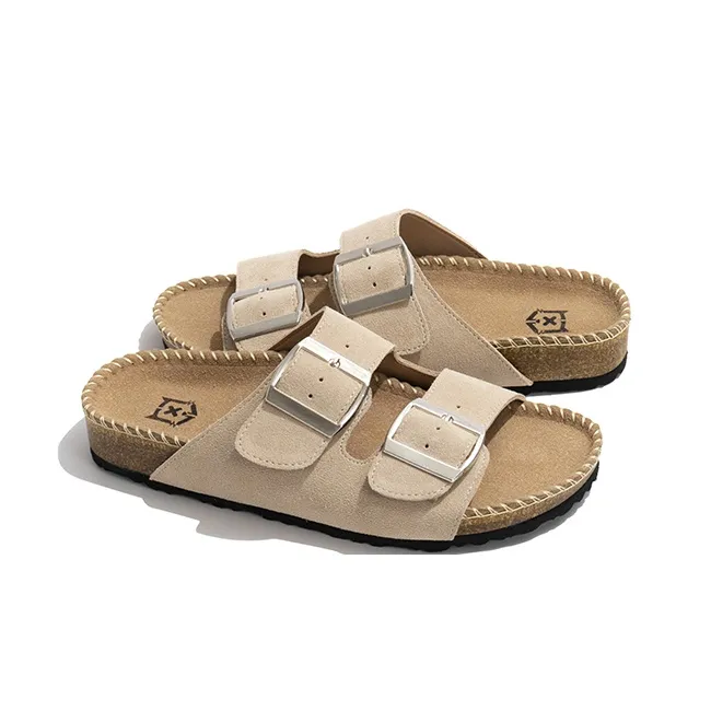 Old Meow Slip Resistant Abrasion Resistant Slide Slippers Women's Khaki-2