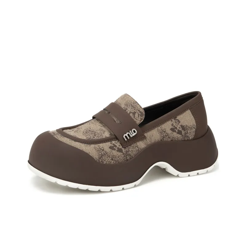 MIO Loafers Women's Black/White | Coffee/Apricot-8