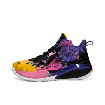 ANDEZHANMUSI Basketball Shoes Men High Top Black Purple/Light Orange Yellow/Black Gray Green