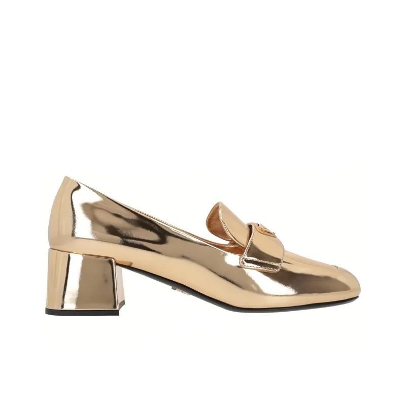 PRADA Patent Leather Loafers 'Gold' Women's-1