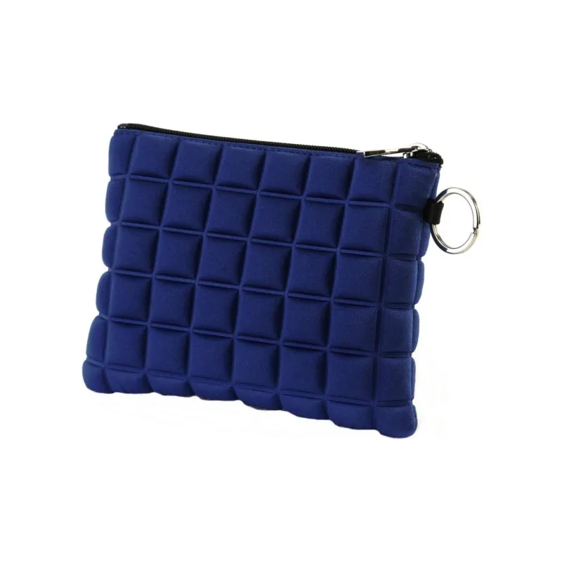 BPRIME 3D Cube Molded Fabric Wallet Women's Dark Blue-1