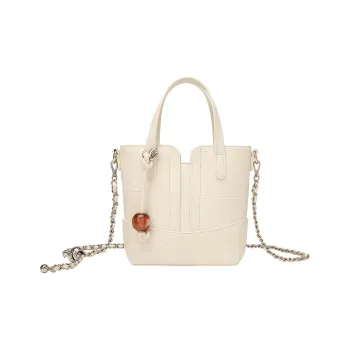 DAPHNE PU Handbag, Shoulder Bag Medium Size Women's Ecru