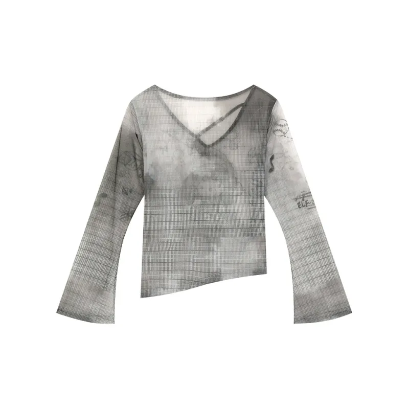 ELF SACK Chiffon Shirts Women's-3