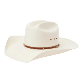 STETSON Straw Leather Sun Protection Hats Unisex Ecru
