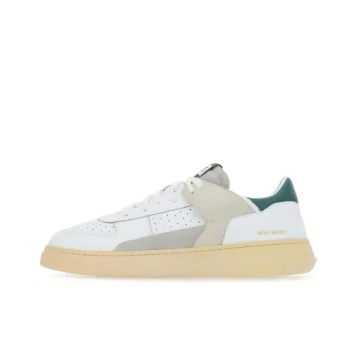 RUN OF Skateboard Shoes Women's Low-Top Off White/Green