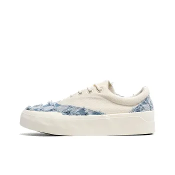 OUBT Niche Frayed Edge Irregular Low-Top Canvas Shoes Unisex