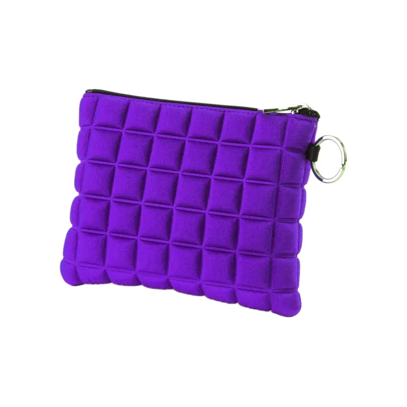 BPRIME 3D Cube Molded Fabric Wallet Women's Bright Purple-1