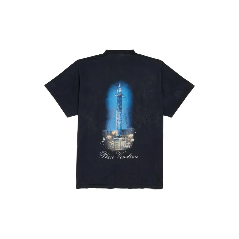 Balenciaga T Shirt Regular Fit Unisex Black-3