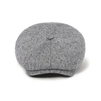 STETSON Polyester Berets Unisex Black Gray Color