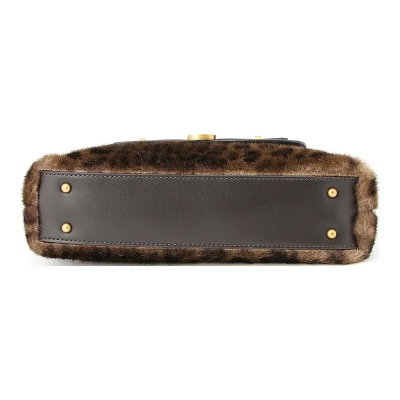 GUESS Polyester With Polyurethane Chain Crossbody Bags Women's Leopard-4