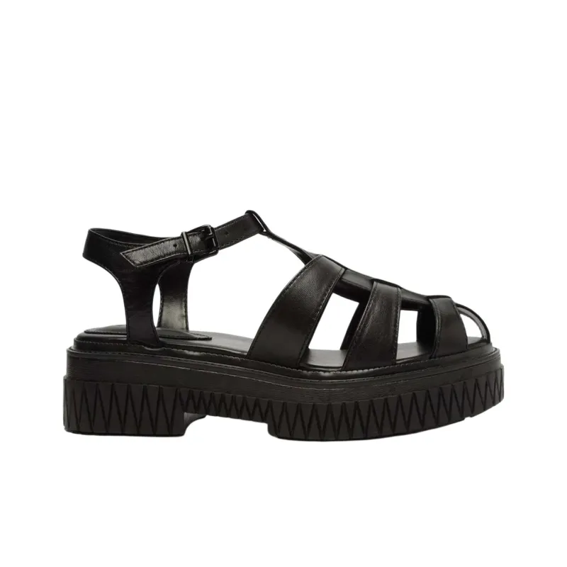 Schutz Beatri Roman Sandals 5cm Women's Black-1