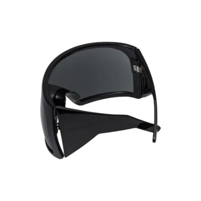 RICK OWENS/RO Nylon Irregular Shape Sunglasses Men's Black-2