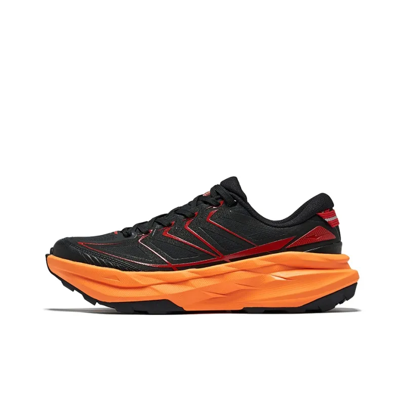 Erke Field Paths Low Top Casual Shoes Men's Jet Black, Total Crimson, Cinnabar Red-0