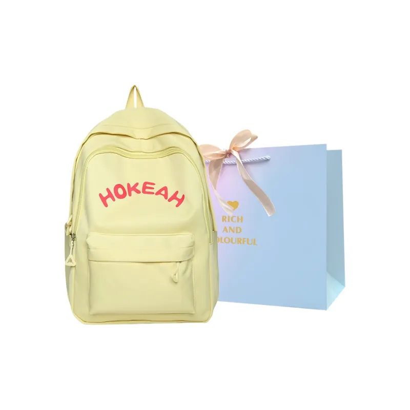 SUPERCUTE Nylon Backpack Women's White/Black/Green/Pink/Yellow-4