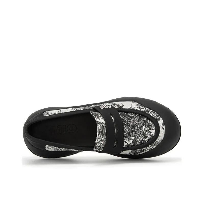 MIO Loafers Women's Black/White | Coffee/Apricot-4