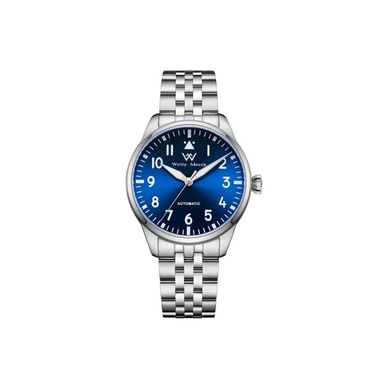 Welly Merck Automatic Mechanical Movement Watch Men's Watches Black Dial-8