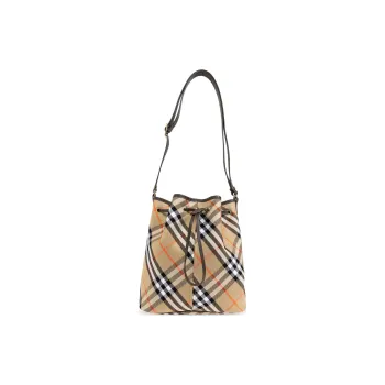 Burberry Cotton Bucket Bags Crossbody Bag Shoulder Bag Women's Beige