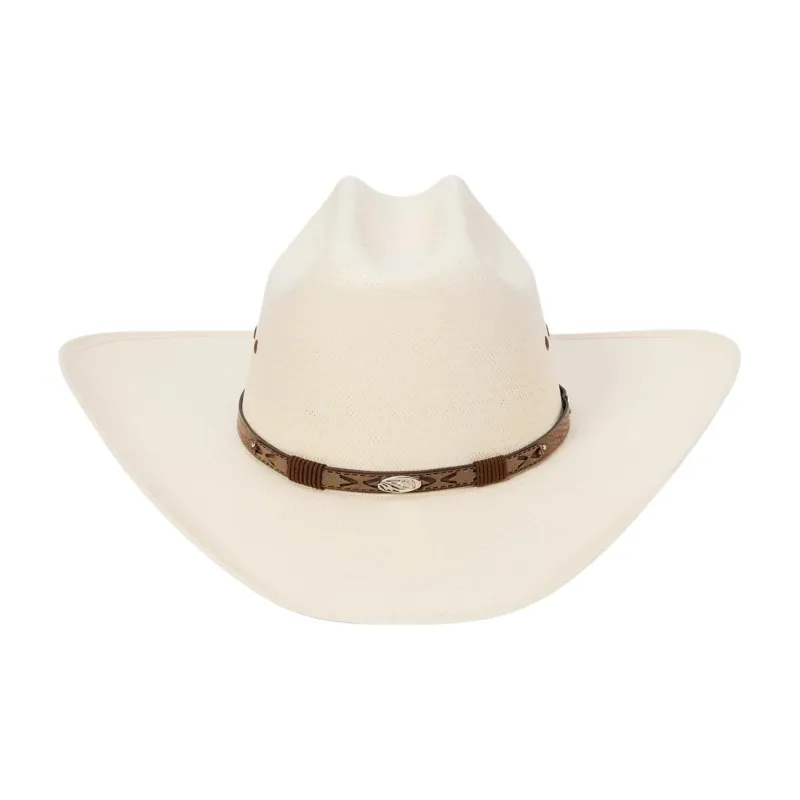 STETSON Straw Straw Genuine Leather Leather Sun Protection Hats Unisex Ecru-2