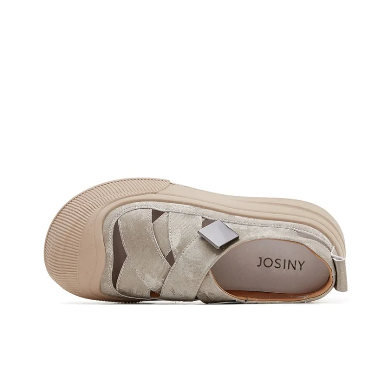 JOSINY Abrasion Resistant Breathable Low Top Casual Shoes Women's Khaki-2