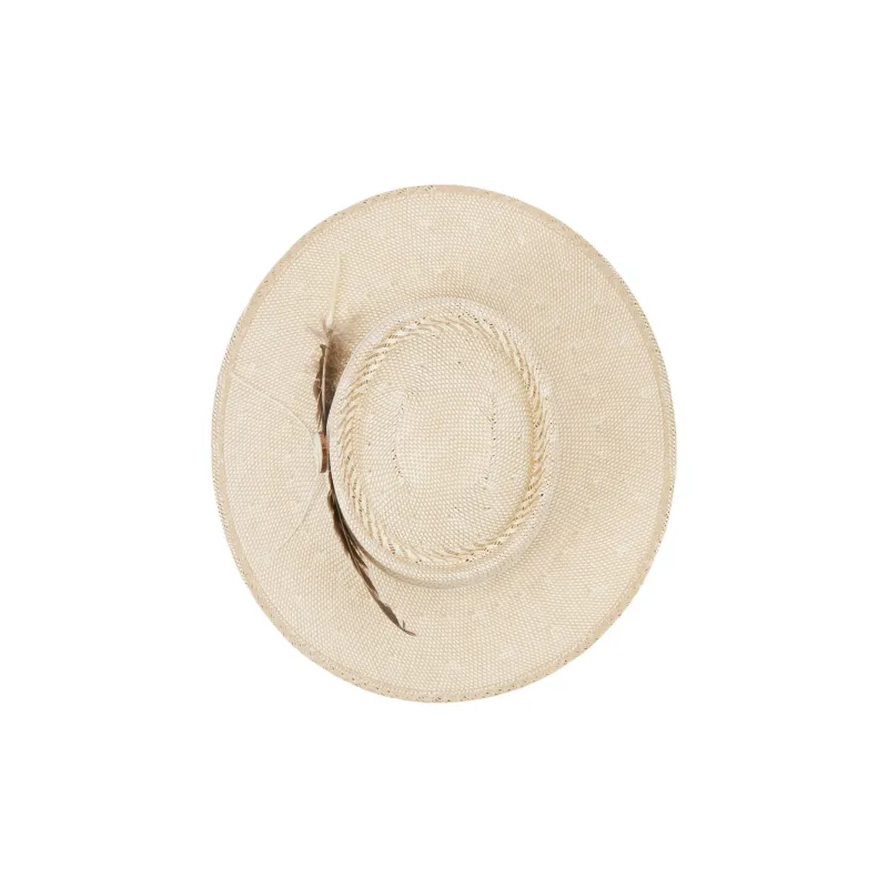 STETSON Genuine Leather Straw Cotton Sun Protection Hats Unisex Beige-2