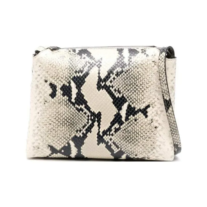 KHAITE Leather Shoulder Bag, Crossbody Bag Women's Beige & Multicolor-0