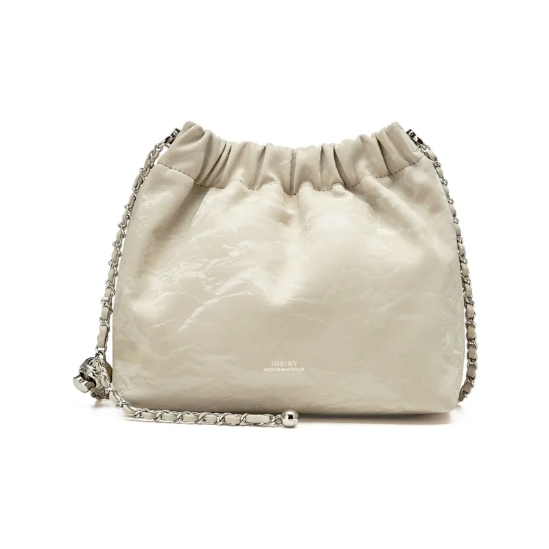 JOSINY PU/Cow Split Leather Shoulder Bag, Crossbody Bag Regular Women's Black/Ecru/Apricot/Light Green-8