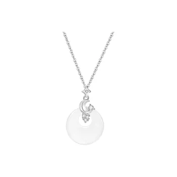 MAGICPOLE Chalcedony Jade Necklaces Women's