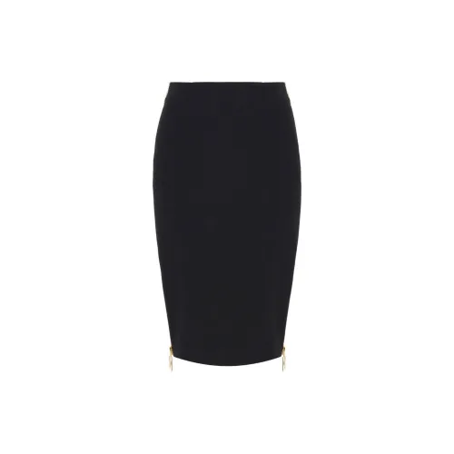 Elisabetta Franchi Zip Detailed Midi Crepe Skirt